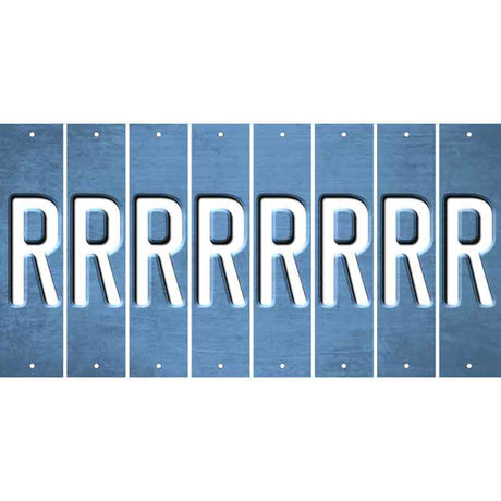 Light Blue Oil Rubbed Cut Fun Strips (Set of 8) S