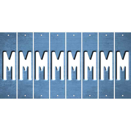 Light Blue Oil Rubbed Cut Fun Strips (Set of 8) N