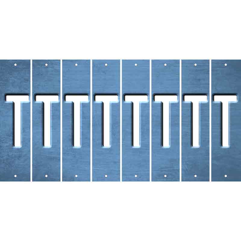 Light Blue Oil Rubbed Cut Fun Strips (Set of 8) U