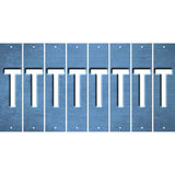 Light Blue Oil Rubbed Cut Fun Strips (Set of 8) U