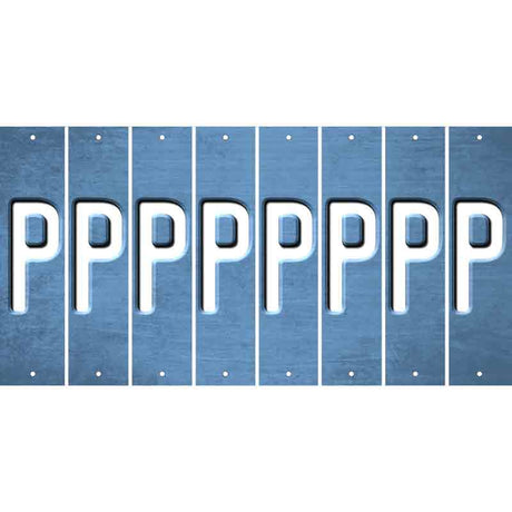 Light Blue Oil Rubbed Cut Fun Strips (Set of 8) Q