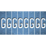 Light Blue Oil Rubbed Cut Fun Strips (Set of 8) H