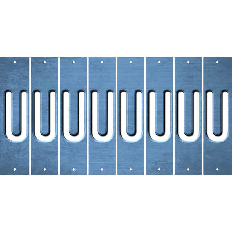 Light Blue Oil Rubbed Cut Fun Strips (Set of 8) V