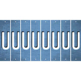 Light Blue Oil Rubbed Cut Fun Strips (Set of 8) V