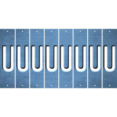 Light Blue Oil Rubbed Cut Fun Strips (Set of 8) V