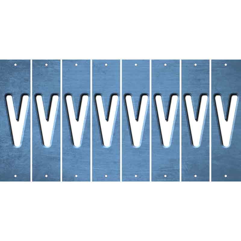 Light Blue Oil Rubbed Cut Fun Strips (Set of 8) W