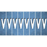 Light Blue Oil Rubbed Cut Fun Strips (Set of 8) W