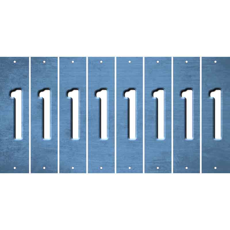 Light Blue Oil Rubbed Cut Fun Strips (Set of 8) 2