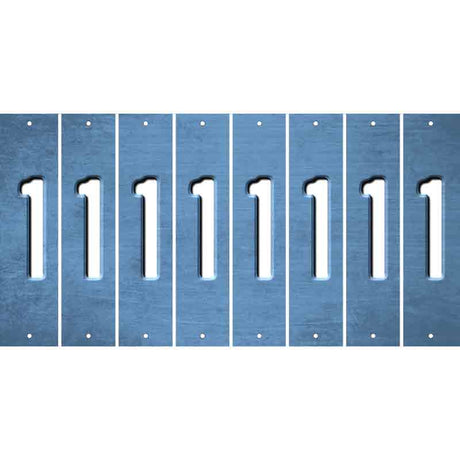 Light Blue Oil Rubbed Cut Fun Strips (Set of 8) 2