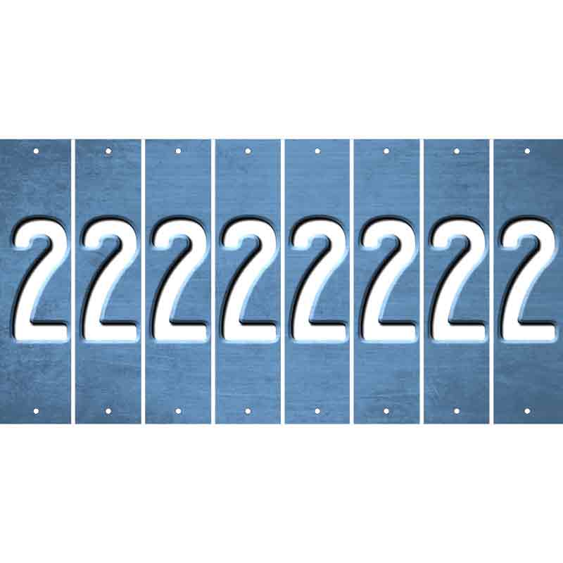 Light Blue Oil Rubbed Cut Fun Strips (Set of 8) 3