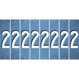 Light Blue Oil Rubbed Cut Fun Strips (Set of 8) 3