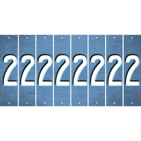 Light Blue Oil Rubbed Cut Fun Strips (Set of 8) 3