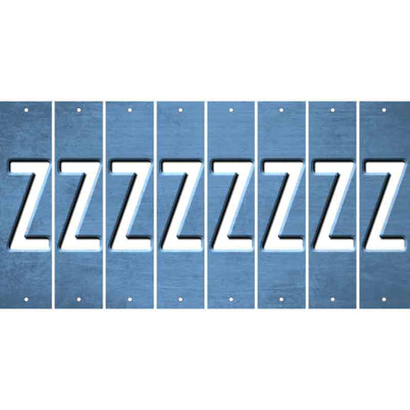 Light Blue Oil Rubbed Cut Fun Strips (Set of 8) 0