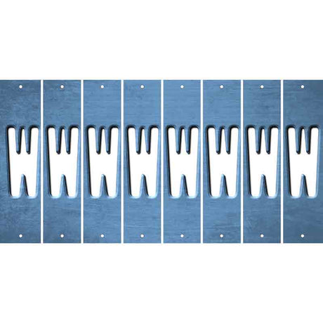 Light Blue Oil Rubbed Cut Fun Strips (Set of 8) X