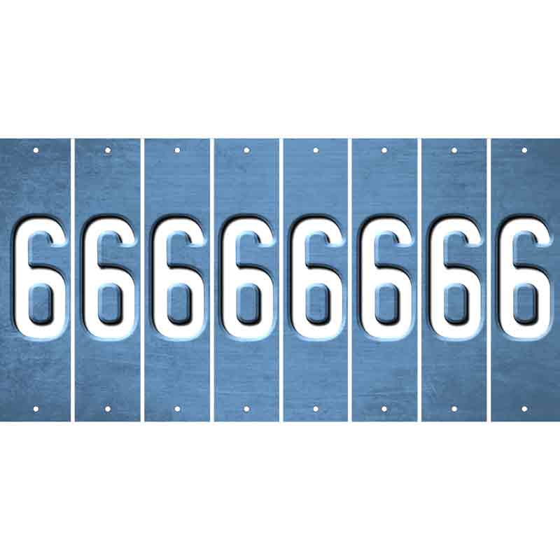 Light Blue Oil Rubbed Cut Fun Strips (Set of 8) 7