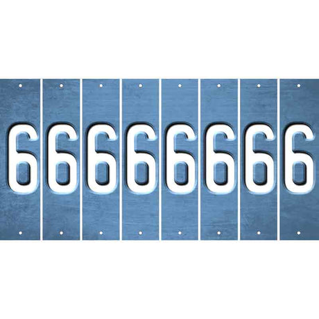 Light Blue Oil Rubbed Cut Fun Strips (Set of 8) 7