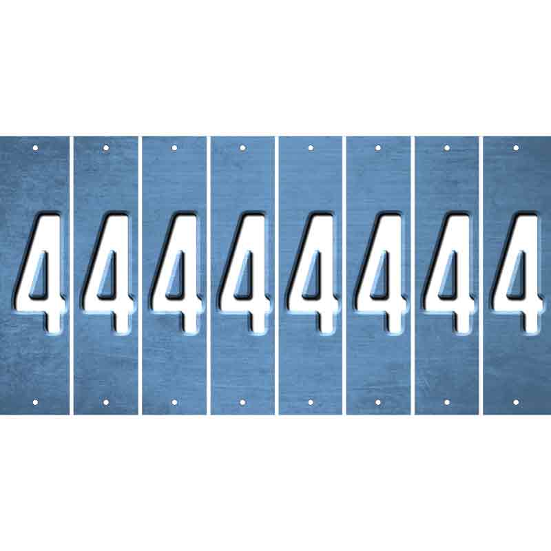 Light Blue Oil Rubbed Cut Fun Strips (Set of 8) 5