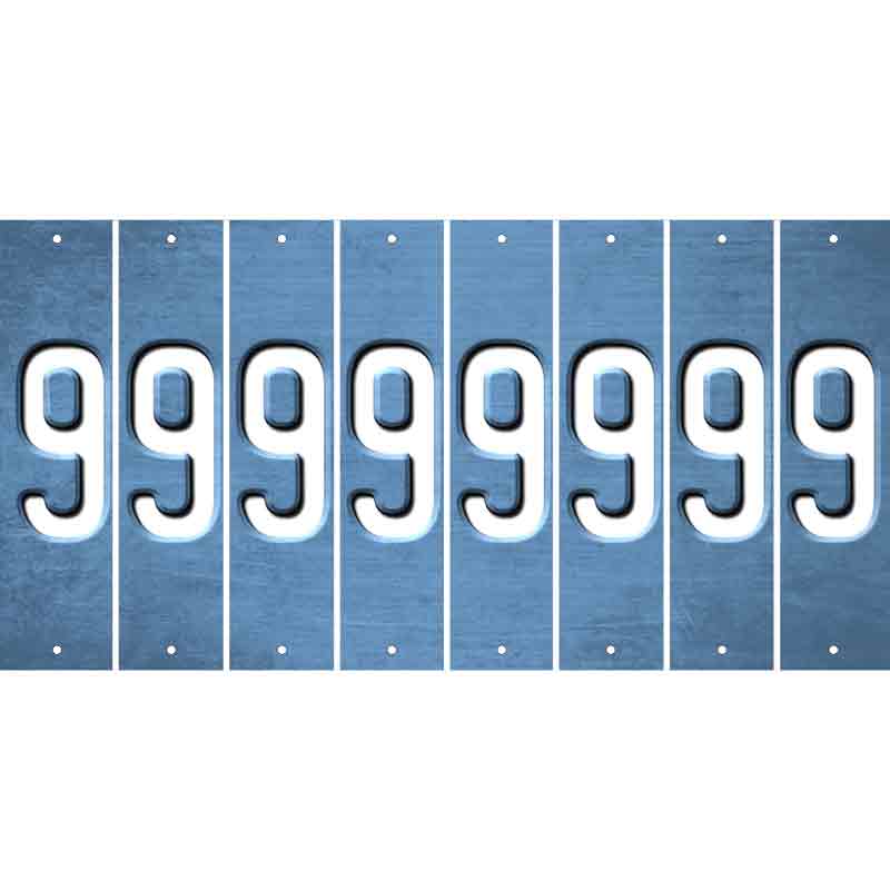 Light Blue Oil Rubbed Cut Fun Strips (Set of 8) BLANK