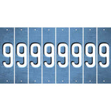 Light Blue Oil Rubbed Cut Fun Strips (Set of 8) BLANK