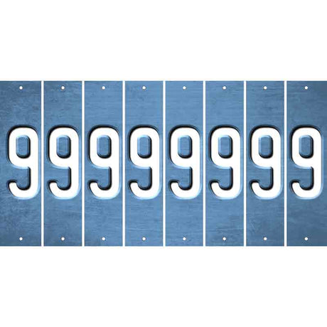 Light Blue Oil Rubbed Cut Fun Strips (Set of 8) BLANK