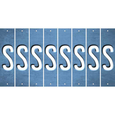 Light Blue Oil Rubbed Cut Fun Strips (Set of 8) T