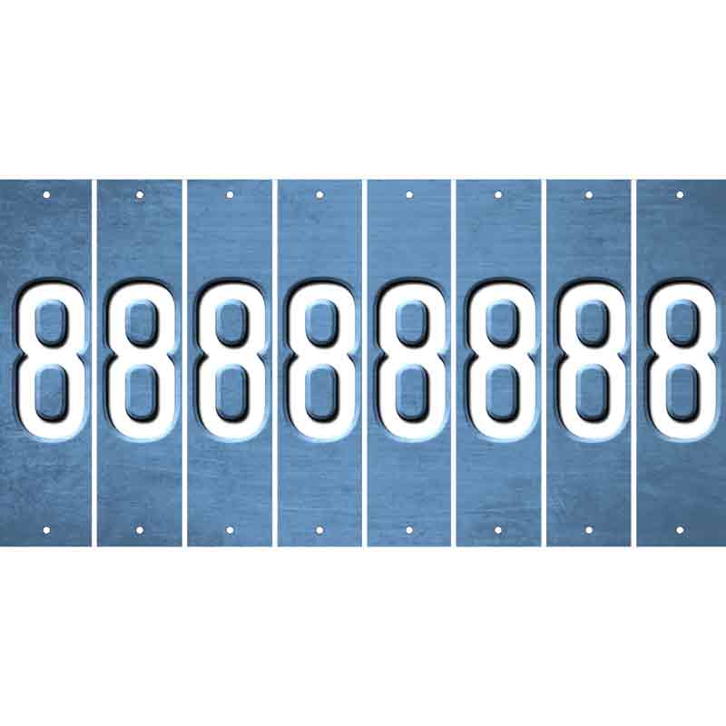 Light Blue Oil Rubbed Cut Fun Strips (Set of 8) 9