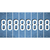 Light Blue Oil Rubbed Cut Fun Strips (Set of 8) 9