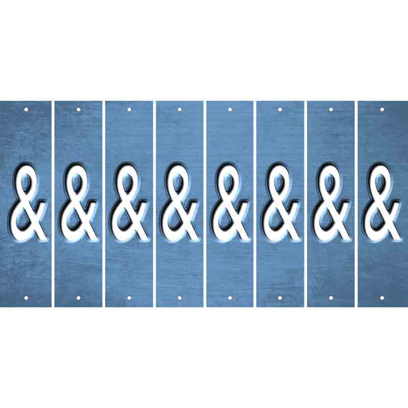 Light Blue Oil Rubbed Cut Fun Strips (Set of 8) HEART