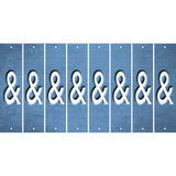 Light Blue Oil Rubbed Cut Fun Strips (Set of 8) HEART