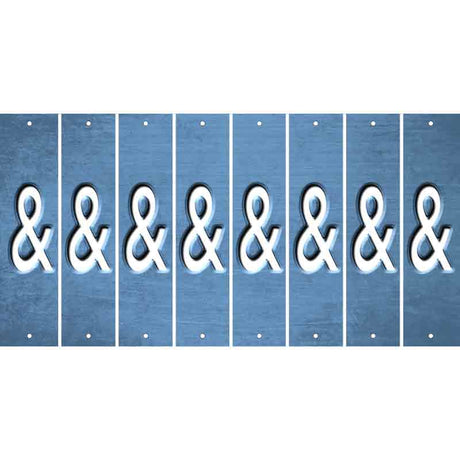 Light Blue Oil Rubbed Cut Fun Strips (Set of 8) HEART