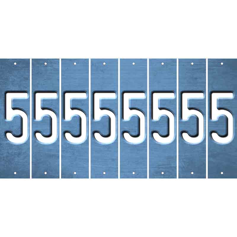 Light Blue Oil Rubbed Cut Fun Strips (Set of 8) 6