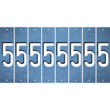 Light Blue Oil Rubbed Cut Fun Strips (Set of 8) 6