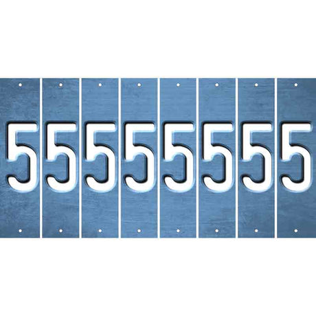 Light Blue Oil Rubbed Cut Fun Strips (Set of 8) 6