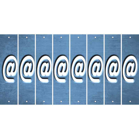 Light Blue Oil Rubbed Cut Fun Strips (Set of 8) !