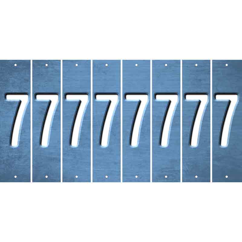 Light Blue Oil Rubbed Cut Fun Strips (Set of 8) 8