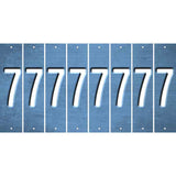 Light Blue Oil Rubbed Cut Fun Strips (Set of 8) 8