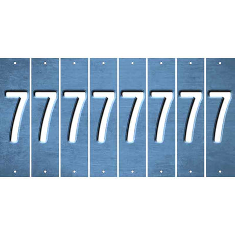 Light Blue Oil Rubbed Cut Fun Strips (Set of 8) 8