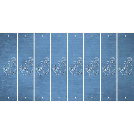 Light Blue Oil Rubbed Cut Fun Strips (Set of 8) BABY BOY