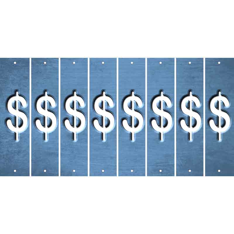 Light Blue Oil Rubbed Cut Fun Strips (Set of 8) #