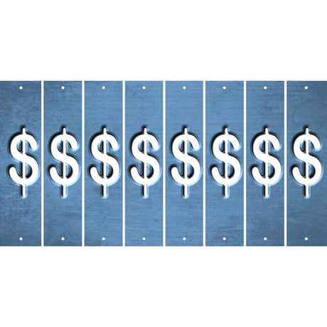 Light Blue Oil Rubbed Cut Fun Strips (Set of 8) #