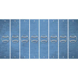 Light Blue Oil Rubbed Cut Fun Strips (Set of 8) BASEBALL WITH BAT