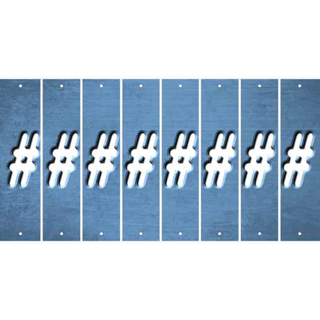 Light Blue Oil Rubbed Cut Fun Strips (Set of 8) @