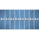 Light Blue Oil Rubbed Cut Fun Strips (Set of 8) BEAR