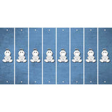 Light Blue Oil Rubbed Cut Fun Strips (Set of 8) BASEBALL