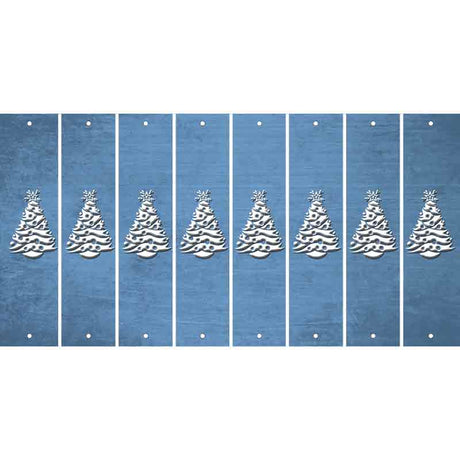 Light Blue Oil Rubbed Cut Fun Strips (Set of 8) CHRISTMAS TREE