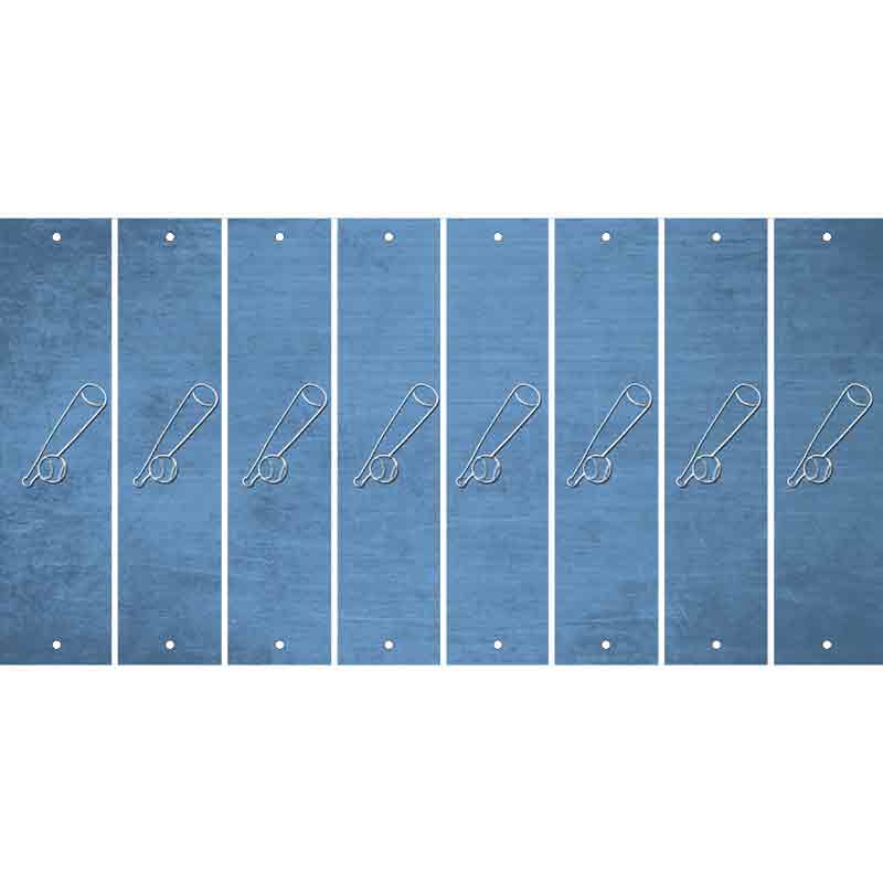 Light Blue Oil Rubbed Cut Fun Strips (Set of 8) BASKETBALL