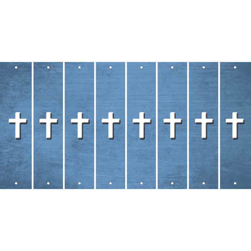Light Blue Oil Rubbed Cut Fun Strips (Set of 8) CROSS