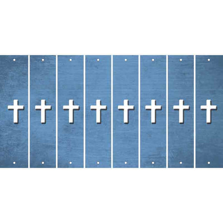 Light Blue Oil Rubbed Cut Fun Strips (Set of 8) CROSS