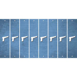 Light Blue Oil Rubbed Cut Fun Strips (Set of 8) HANDGUN