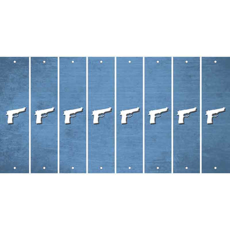 Light Blue Oil Rubbed Cut Fun Strips (Set of 8) HANDGUN